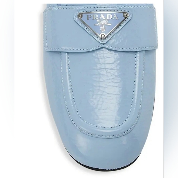 Prada Naplak Leather Mules - Celeste (size 37) - Picture 4 of 10